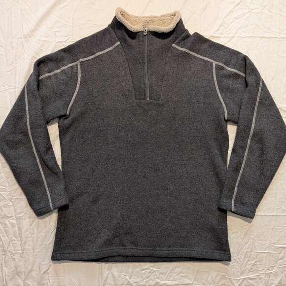 Kuhl Men's EUROPA Quarter Zip Alfpaca Fleece, Gray, Medium - Picture 1 of 10